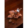 Assiette feuille décorative avec oiseau - J-LINE