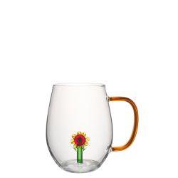VERRE TOURNESOL  AVEC ANSE...