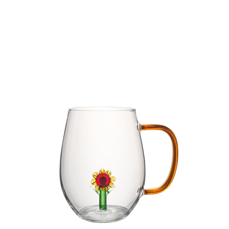 VERRE TOURNESOL  AVEC ANSE - J-LINE