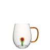 VERRE TOURNESOL  AVEC ANSE - J-LINE