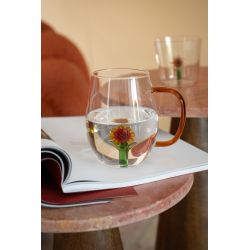 VERRE TOURNESOL  AVEC ANSE - J-LINE