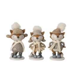 RENARD HIVER GRIS/MARRON S...