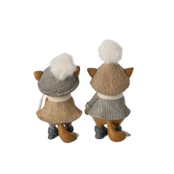 RENARD HIVER GRIS/MARRON L - J-LINE