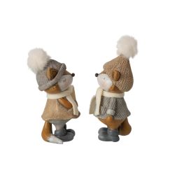 RENARD HIVER GRIS/MARRON L - J-LINE