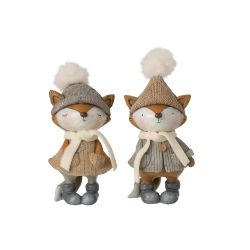 RENARD HIVER GRIS/MARRON L...