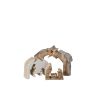 CRÈCHE BOIS DE MANGUIER NATUREL/BLANC S - J-LINE