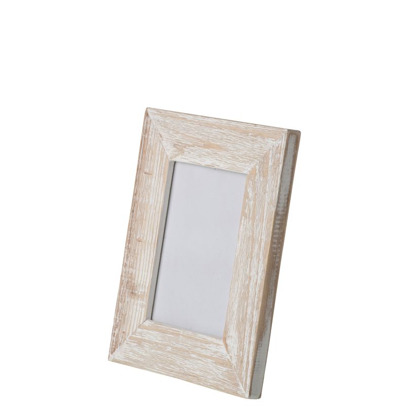 CADRE PHOTO BOIS BLANC CASSÉ S  - J-LINE