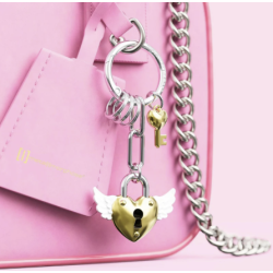 PORTE-CLES CHARMS CADENAS CœUR DORE - KONTIKI