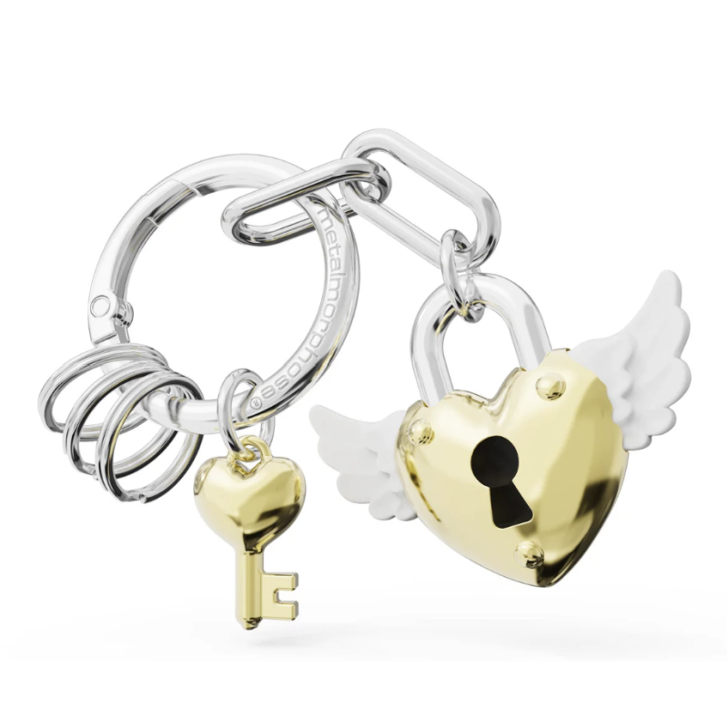 PORTE-CLES CHARMS CADENAS CœUR DORE - KONTIKI