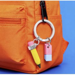 PORTE-CLES CRAYON et GOMME - KONTIKI
