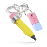 PORTE-CLES CRAYON et GOMME - KONTIKI