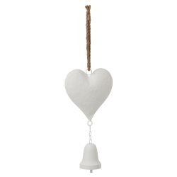 SUSPENSION COEUR FER BLANC...