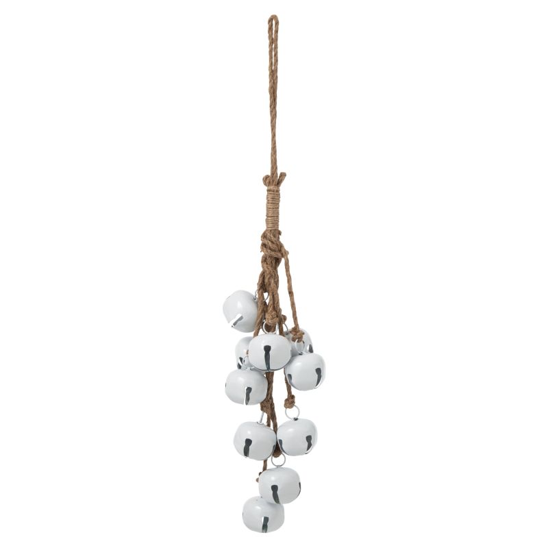 SUSPENSION CLOCHE FER BLANC 18X18X85CM  - J-LINE