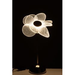 LAMPE FLEUR MATEL DORÉE S 23X23X30CM - J-LINE