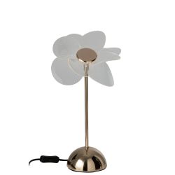 LAMPE FLEUR MATEL DORÉE S 23X23X30CM - J-LINE
