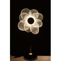 LAMPE FLEUR MATEL DORÉE S 23X23X30CM - J-LINE