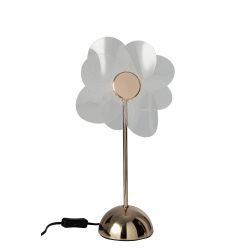 LAMPE FLEUR MATEL DORÉE S 23X23X30CM - J-LINE