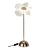 LAMPE FLEUR MATEL DORÉE M 23X23X50CM - J-LINE
