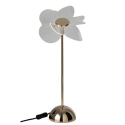 LAMPE FLEUR MATEL DORÉE M 23X23X50CM - J-LINE