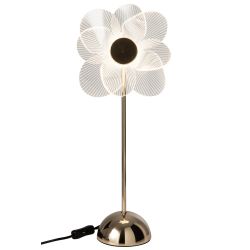 LAMPE FLEUR MATEL DORÉE M 23X23X50CM - J-LINE