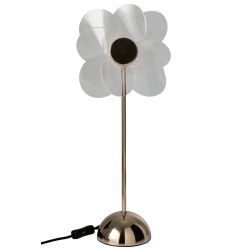 LAMPE FLEUR MATEL DORÉE M 23X23X50CM - J-LINE