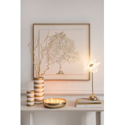 LAMPE FLEUR MATEL DORÉE M 23X23X50CM - J-LINE