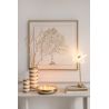 LAMPE FLEUR MATEL DORÉE M 23X23X50CM - J-LINE