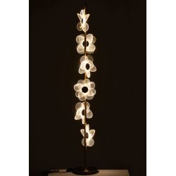 LAMPADAIRE FLEUR MATEL DORÉE 23X23X150CM - J-LINE