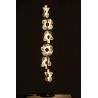 LAMPADAIRE FLEUR MATEL DORÉE 23X23X150CM - J-LINE