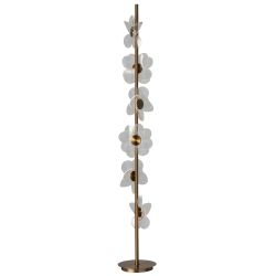 LAMPADAIRE FLEUR MATEL DORÉE 23X23X150CM - J-LINE