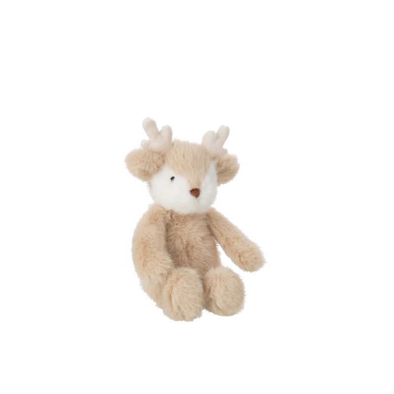 PELUCHE RENNE POLYESTER BEIGE S - J-LINE