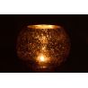 PHOTOPHORE BOULE CRAQUELEE EN VERRE NACREE OR L 20*20*16CM - J-LINE