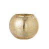 PHOTOPHORE BOULE CRAQUELEE EN VERRE NACREE OR L 20*20*16CM - J-LINE
