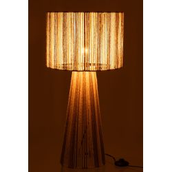 LAMPE RAYURES EN CORDES METAL/CORDE BLANC/NATUREL - J-LINE