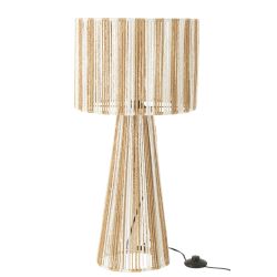 LAMPE RAYURES EN CORDES METAL/CORDE BLANC/NATUREL - J-LINE