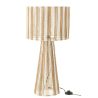 LAMPE RAYURES EN CORDES METAL/CORDE BLANC/NATUREL - J-LINE