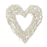 DECORATION MURALE COEUR EN BRANCHES D' ARBRE BLANC - J-LINE