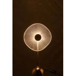 LAMPE LED FLEUR MET/PLAST OR S 23.5X23.5X31CM - J-LINE