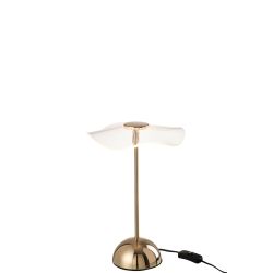 LAMPE LED FLEUR MET/PLAST OR S 23.5X23.5X31CM - J-LINE