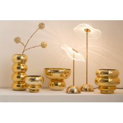 LAMPE LED FLEUR MET/PLAST OR S 23.5X23.5X31CM - J-LINE