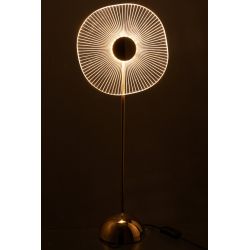 LAMPE LED FLEUR MET/PLAST OR L 23.5*23.5*50CM - J-LINE