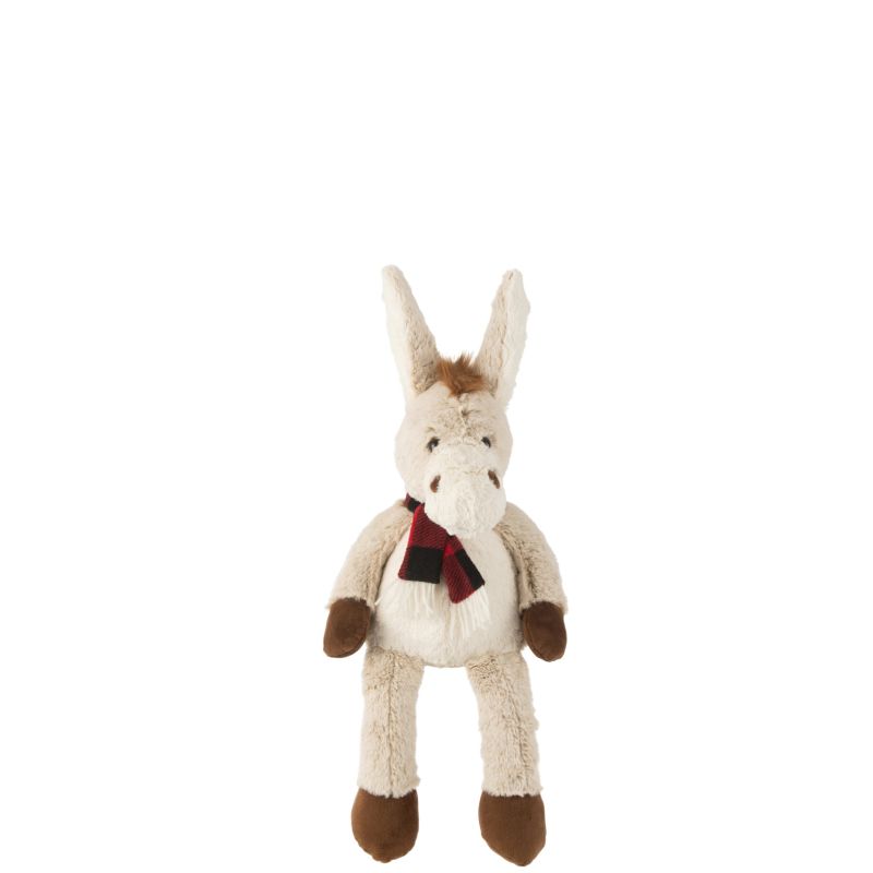 PELUCHE ANE + ECHARPE BEIGE/MARRON S - J-LINE