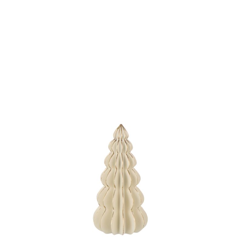 ARBRE DE NOËL ORIGAMI BLANC/DORE S - J-LINE