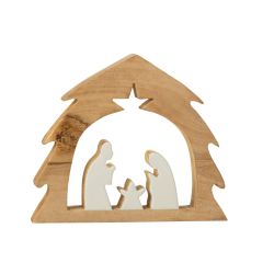 CRÈCHE DANS ARBRE BOIS DE...