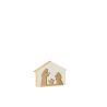 CRÈCHE MAISON BOIS DE MANGUIER BLANC/NATUREL S - J-LINE