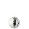 BOULE DISCO MIROIR ARGENTÉ S 25X25X25CM - J-LINE