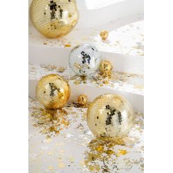 BOULE DISCO MIROIR ARGENTÉ S 25X25X25CM - J-LINE