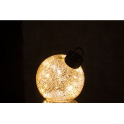 BOULE DE NOEL LED EN VERRE DORÉ S 15X15X15CM - J-LINE