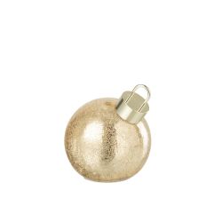 BOULE DE NOEL LED EN VERRE DORÉ S 15X15X15CM - J-LINE