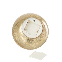 BOULE DE NOEL LED VERRE DORÉ M 20X20X20CM - J-LINE
